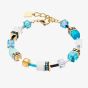 Coeur De Lion Ladies GeoCUBE Turquoise Square Crystal Bracelet 2838/30-0616