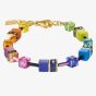 Coeur De Lion Ladies GeoCUBE Multicoloured Square Crystal Bracelet 2838/30-1516