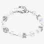 Coeur De Lion Ladies GeoCUBE Iconic Nature White Square Crystal Bracelet 3018/30-1417