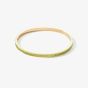 Coeur De Lion Gold Tone Stainless Steel Green Crystal Bangle 0127/33-0516