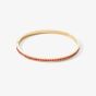 Coeur De Lion Gold Tone Stainless Steel Pink Crystal Bangle 0127/37-0416