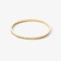 Coeur De Lion Gold Tone Stainless Steel Crystal Bangle 0127/37-1816
