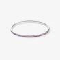 Coeur De Lion Stainless Steel Purple Crystal Hinged Bangle 0129/33-0843