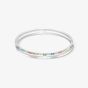 Coeur De Lion Silver Tone Multi Coloured Crystal Bangle 0136/32-1517_19