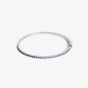 Coeur De Lion Silver Tone Blue Crystal Bangle 0146/32-0717-17