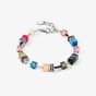 Coeur De Lion GeoCUBE Multi Coloured Multi Stone Bracelet 2838/30-1568