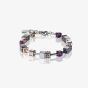 Coeur De Lion GeoCUBE Ameythst Multistone Bracelet 4015/30-0824