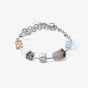 Coeur De Lion GeoCUBE Statement Precious Chunky Multi Stone Bracelet 4520/30-1210
