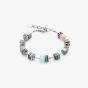 Coeur De Lion GeoCUBE Candy Aqua Pink Multistone Bracelet 5090/30-1919