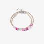 Coeur De Lion Joyful Colours Pink Multi Stone Bead Double Bracelet 4564/30-1900