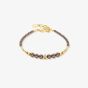 Coeur De Lion Shimmering Princess Gold Tone Mocha Multi Bead Bracelet 4312/30-1100