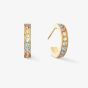 Coeur De Lion Gold Plated Multicoloured Pastel Crystal Hoop Earrings 0127/21-1590