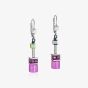 Coeur De Lion GeoCUBE Pink Layer Drop Earrings 2838/20-1520