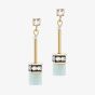 Coeur De Lion GeoCUBE Iconic Nature Pastel Green Dropper Earrings 3035/21-1522