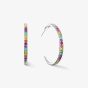 Coeur De Lion Stainless Steel Multi Coloured Crystal Hoop Earrings 0128/21-1517
