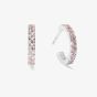 Coeur De Lion Stainless Steel Pink Cubic Zirconia Hoop Earrings 0146/23-1917