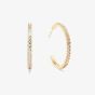 Coeur De Lion Eternal Love Gold Tone Cubic Zirconia Big Hoop Earrings 0147/23-1816