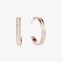 Coeur De Lion Rose Gold Tone Crystal Half Hoop Earrings 0149/21-1822