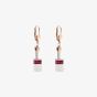 Coeur De Lion GeoCUBE Pink Rose Gold Dropper Earrings 4013/20-0400