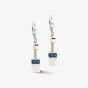 Coeur De Lion GeoCUBE Iconic Rose Gold & Blue Multi Stone Dropper Earrings 4013/20-0756