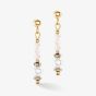 Coeur De Lion Little Twinkle Gold Tone Crystal Pearl Dropper Earrings 4434/21-1400