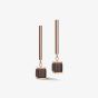 Coeur De Lion GeoCUBE Smoky Quartz Drop Earrings 5059/21-1100