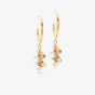 Coeur De Lion Dancing Crystals Gold Tone Clear & Gold Crystal Dropper Earrings 4639/21-1016