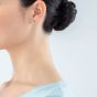 Coeur De Lion Brilliant Square Small Silver Aqua Blue Earrings 0501/21-2017