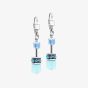 Coeur De Lion GeoCUBE Iconic Aqua Blue Drop Earrings 2838/20-2007