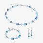 Coeur De Lion GeoCUBE Iconic Aqua Blue Drop Earrings 2838/20-2007