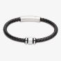 Unique Black Leather Braided Bracelet B510BL/21CM