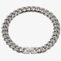 Unique Stainless Steel Matte Polished Filed Curb Bracelet LAB-126/21CM