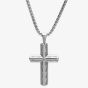 Unique Stainless Steel Patterned Cross Pendant AN116/50CM