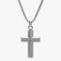 Unique Stainless Steel Matte Polished Cross Pendant AN-117/50CM