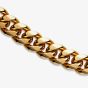 Unique Gold Plated Matte Polished Curb Chain Necklace LAK-229/50CM