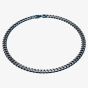 Unique Stainless Steel Matte Blue Curb Chain Necklace LAK-130/50CM