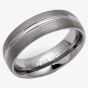 Unique Mens Tungsten Carbide 7mm Polished and Brushed Ring TUR-9