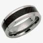Unique Mens Tungsten Carbide 8mm Carbon Fibre Inlay Ring TUR-31
