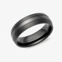 Unique Zirconium Black Matte Polished 7mm Band Ring ZR-3-6