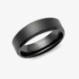 Unique Zirconium Black Plain 7mm Band Ring ZR-4-6
