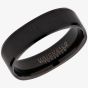 Unique Mens Tungsten Black IP Plated Square 6mm Ring TUR-95