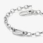 THOMAS SABO Charm Club Connect Silver Oval Link Charm Bracelet C1202-001-21