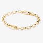 THOMAS SABO Charm Club Connect Gold Plated Oval Link Charm Bracelet C1202-413-39