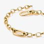 THOMAS SABO Charm Club Connect Gold Plated Oval Link Charm Bracelet C1202-413-39