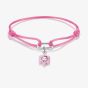 THOMAS SABO Hello Kitty Flower Charm and Pink Textile Bracelet A2243-M07-9-L24V