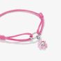 THOMAS SABO Hello Kitty Flower Charm and Pink Textile Bracelet A2243-M07-9-L24V