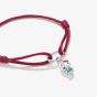 THOMAS SABO Hello Kitty Charm and Red Textile Bracelet A2245-M07-10-L24V