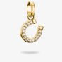 THOMAS SABO Charm Club Connect Gold Plated Cubic Zirconia Horseshoe Charm CC1280-414-14