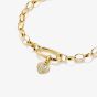 THOMAS SABO Charm Club Connect Hello Kitty 18ct Yellow Gold Plated Pave Cubic Zirconia Heart Charm CC1370-M01-14
