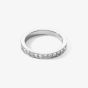 Coeur De Lion Silver Tone Crystal Eternity Ring 0127/40-1817